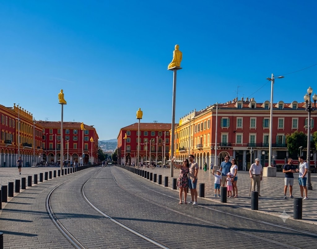 כיכר Place Masséna, שער הכניסה לעיר העתיקה של ניס